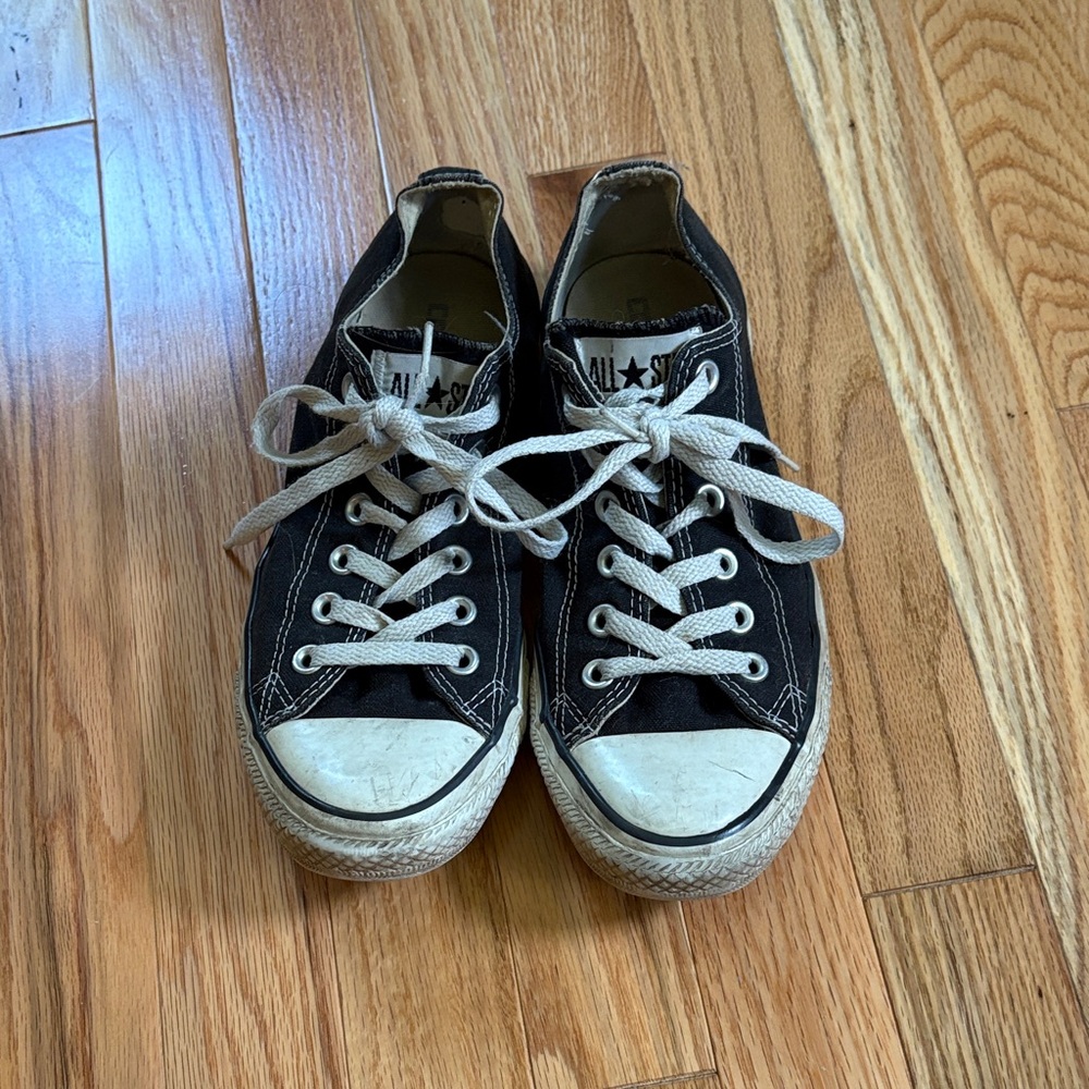 Converse Black Canvas Sneakers with White Accents